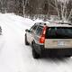 Volvo XC70 station wagon Winter travel on a snow covered road... (thumbnail)