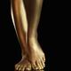 Woman Golden Legs and Feet Closeup... (thumbnail)