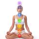 Seven Chakras on meditating woman body... (thumbnail)