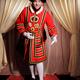 Royal bodyguard Beefeater bowing in welcoming gesture... (thumbnail)