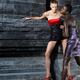 Two beautiful women in elegant dresses... (thumbnail)