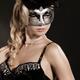 Woman Wearing a Venetian Mask... (thumbnail)
