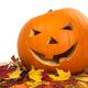 Carved Pumpkin on Fallen Leaves... (thumbnail)