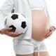 Pregnant Young Woman with a Soccer Ball... (thumbnail)