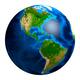 Earth Globe South and North America... (thumbnail)