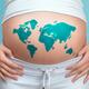 World Map Painted on Pregnant Woman's Belly... (thumbnail)