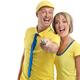Young Couple with a TV Remote... (thumbnail)