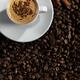 Cup of Coffe Latte on Coffee Beans... (thumbnail)