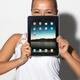 Smiling Girl with Apple iPad 3G Tablet... (thumbnail)