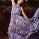 Young Woman Wearing Long Flare Dress... (thumbnail)