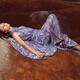 Young Woman Wearing Long Flare Dress... (thumbnail)