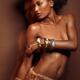 Beautiful Young Woman on Brown Background... (thumbnail)