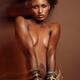 Beautiful Young Woman on Brown Background... (thumbnail)