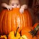 Little Baby Boy Sitting Inside a Large Pumpkin... (thumbnail)