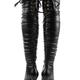 Black Sexy Thigh High Stiletto Boots... (thumbnail)