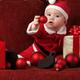 Baby Boy in Santas Costume with Christmas Baubles... (thumbnail)