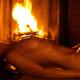 Beautiful Naked Woman at a Fireplace... (thumbnail)