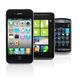 iPhone 4, HTC Windows phone and BlackBerry Storm Smartphones... (thumbnail)