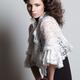 Young Woman Wearing White Lace Blouse... (thumbnail)