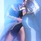 Fashion Photo of a Woman Wearing Swimsuit in Shining Blue Light... (thumbnail)