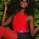Young Woman in Bright Red Clothes... (thumbnail)