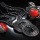 Necklace Bracelet and Ring with Red Stones... (thumbnail)