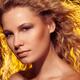 Beautiful Woman with Flying Golden Hair... (thumbnail)