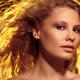 Beautiful Woman with Flying Golden Hair... (thumbnail)