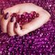 Abstract Woman Hand With Purple Nail Polish... (thumbnail)