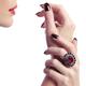 Woman Hands with Fancy Nail Polish and Red Lips... (thumbnail)