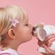 Little girl kising a bunny... (thumbnail)