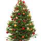 Decorated Christmas tree isoalted on white... (thumbnail)