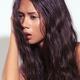 Expressive portrait of a young beautiful woman with long hair... (thumbnail)