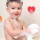 Cute baby boy playing in a foam bath... (thumbnail)