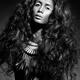 Ethnic beauty portrait of a young woman black and white... (thumbnail)
