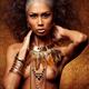 Exotic beauty portrait of a woman wearing feathers and accessories... (thumbnail)