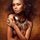 Exotic portrait of a beautiful woman with bird themed styling... (thumbnail)