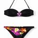 Bikini swimsuit with tropical floral pattern... (thumbnail)