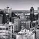 Downtown Montreal during sunset black and white... (thumbnail)