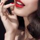 Woman with red lipstick closeup of sensual mouth... (thumbnail)