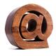 Email Symbol AT @ made of wood... (thumbnail)