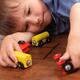 Two year old boy playing with a train... (thumbnail)