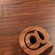 Contact and email symbol AT made of wood... (thumbnail)