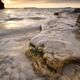 Landscape nature scenery of sunset over rocky shore... (thumbnail)