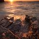 Rocks on a shore of Georgian Bay at sunset... (thumbnail)
