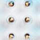 Six lit Incandescent light bulbs... (thumbnail)