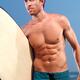 Young man with a surfboard... (thumbnail)
