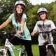 Two children brother and sister on thier bikes in helmets... (thumbnail)