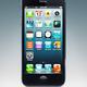 iPhone 5 black smartphone on blue... (thumbnail)