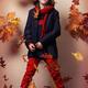 Smiling boy children fall fashion clothes